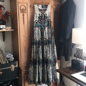 Anthropologie Maxi Dress with Beaded Detail